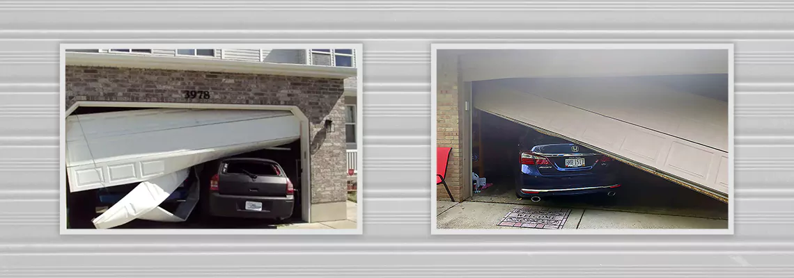 Repair Commercial Garage Door Got Hit By A Car in Pekin, Illinois